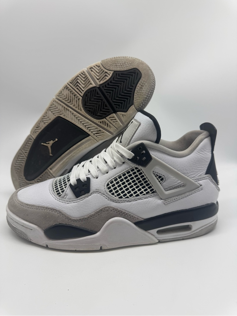 Nike Air Jordan Retro 4 GS Military Black 408452-111 Men/Youth Size 7 (7Y)